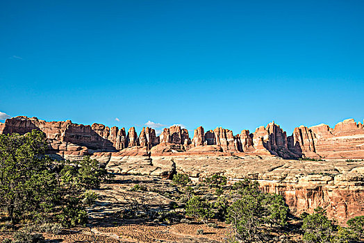 顶峰,岩石构造,刺,地区,峡谷地国家公园,犹他,美国,北美