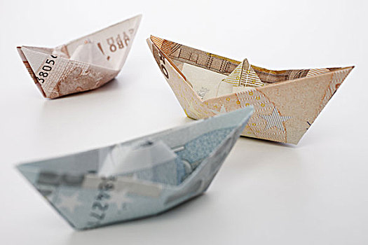 钞票,纸,船