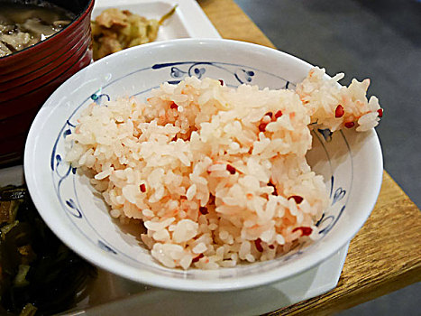 日式,料理,红豆米饭,晚餐