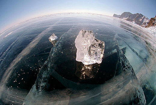 冰冻,贝加尔湖,岛屿,西伯利亚,俄罗斯,欧亚大陆,欧洲