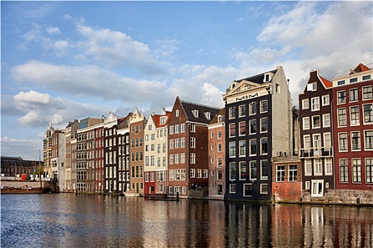 阿姆斯特丹,老城,日落