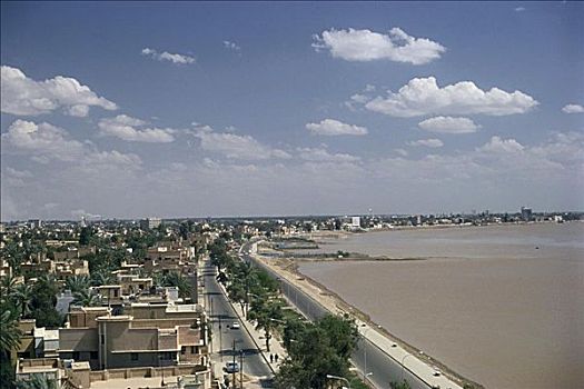 底格里斯河,河,巴格达,伊拉克