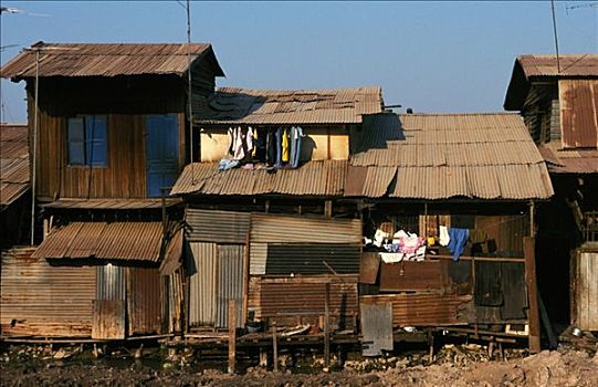 老挝,万象,贫民窟