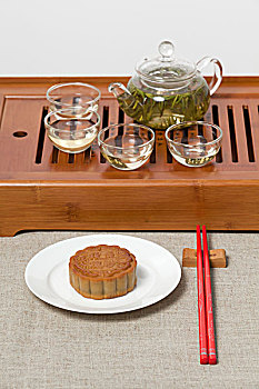 月饼和中国茶具