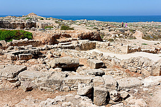 挖掘,皇家,陵墓,帕福斯,南方,塞浦路斯,西海岸,南欧