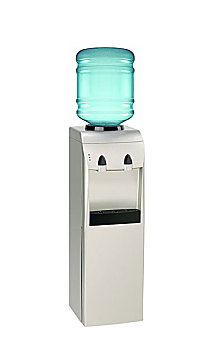 冷水机,瓶子,隔绝,白色背景