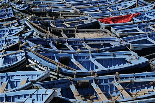 蓝色,渔船,苏维拉,摩洛哥