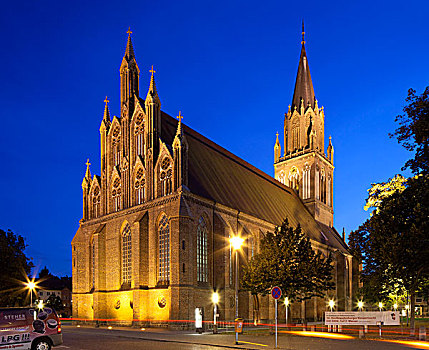 教区教堂,北方,德国,砖,哥特式,梅克伦堡前波莫瑞州,欧洲
