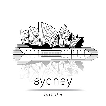悉尼歌剧院,插画,矢量,设计