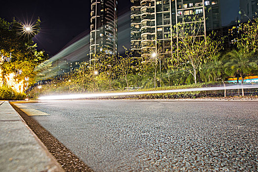 夜晚城市路面素材