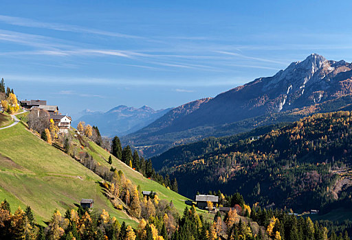 秋天,远眺,卡林西亚,奥地利
