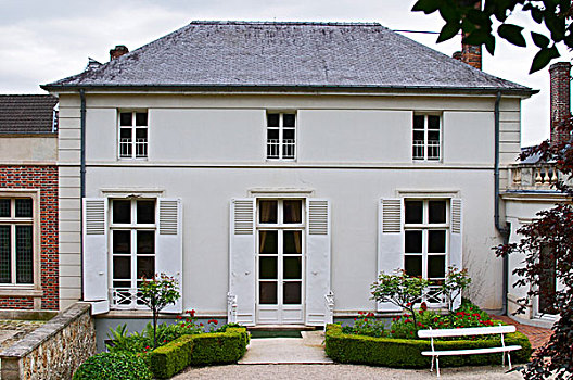 建筑,风景,花园,后面,房子,香槟,阿登高地,法国