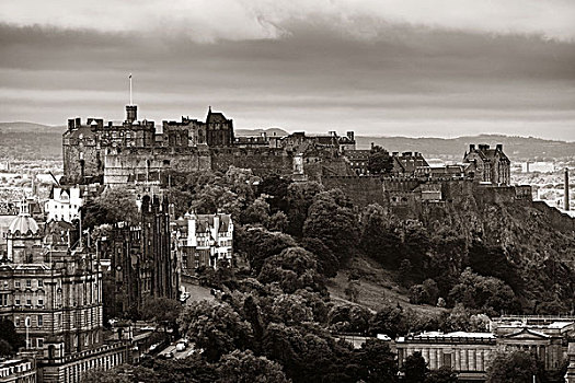 爱丁堡城堡,著名,城市,地标,英国