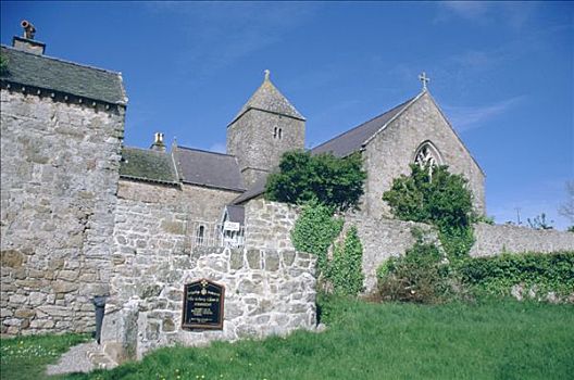 小修道院,教堂,安格尔西岛,威尔士,艺术家
