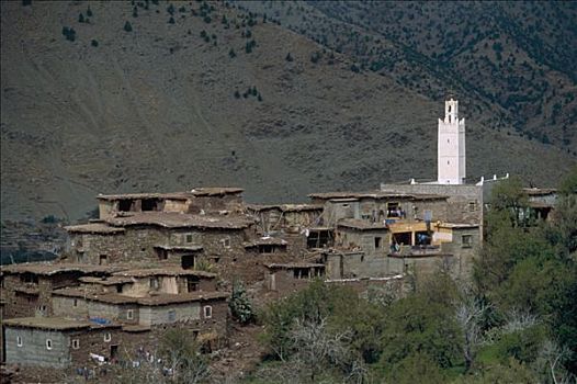 摩洛哥,大阿特拉斯山,全球,风景,乡村