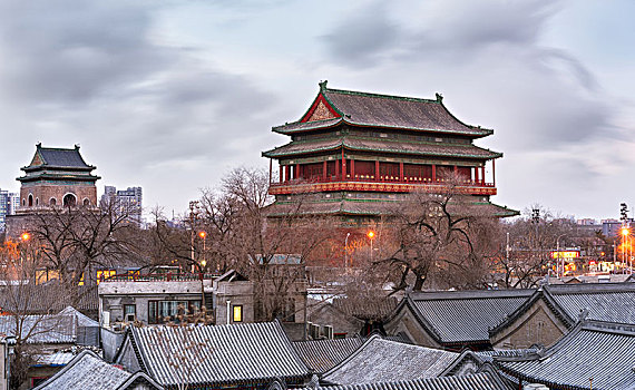 北京鐘鼓樓建筑風光