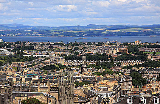 风景,上方,爱丁堡,往前,苏格兰,英国,欧洲