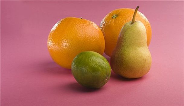 橘子,梨,柠檬