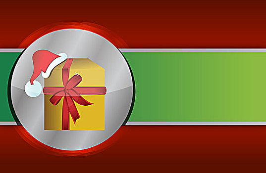 红色,绿色,圣诞礼物,背景