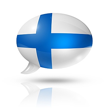 芬兰,旗帜,对话气泡框