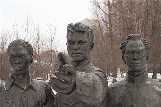 雕塑,花园,英雄,莫斯科,俄罗斯,欧亚大陆