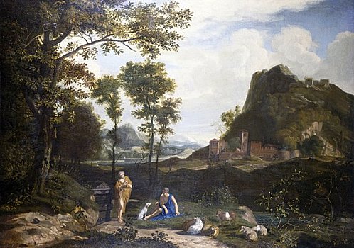 风景,意大利人,鱼群,18世纪,美国,宾夕法尼亚,费城
