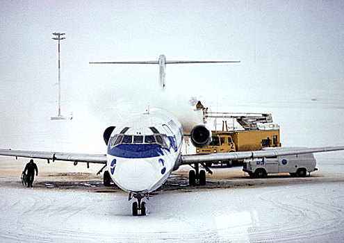 芬兰,飞机,雪,飞机跑道