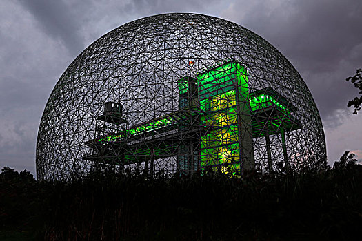 圆顶,建筑,光亮,环境,博物馆,公园,蒙特利尔,魁北克省,加拿大,北美