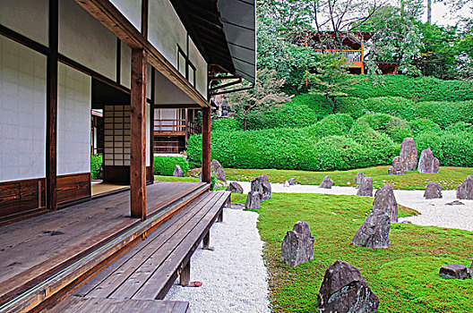 日本,京都,石頭,花園,安靜
