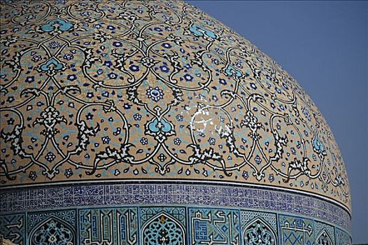 圆顶,清真寺,伊斯法罕,伊朗