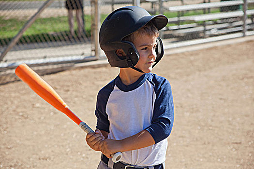小男孩,玩,棒球