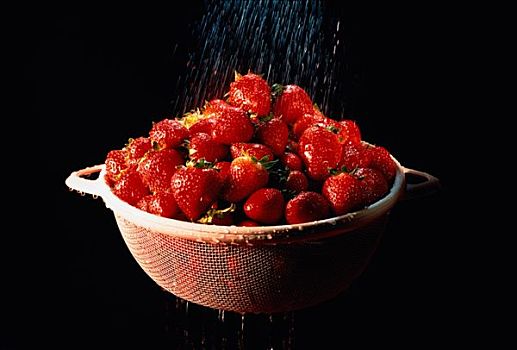 草莓,过滤器,水下