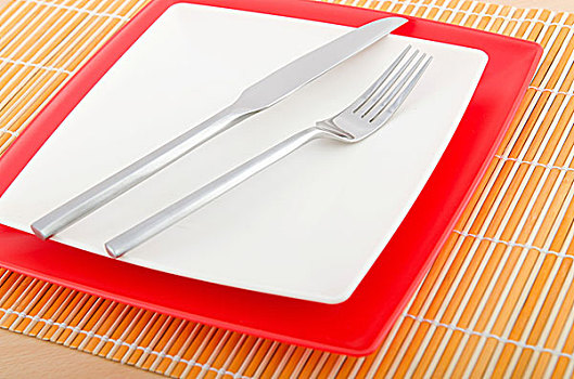 桌子,叉子,刀