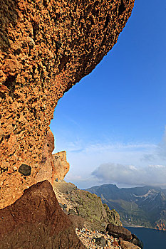 长白山天文峰火山熔岩