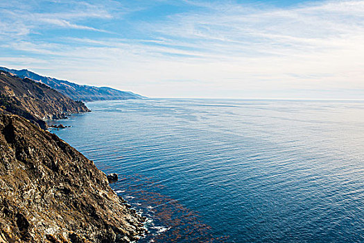 风景,悬崖,海洋,大,加利福尼亚,美国