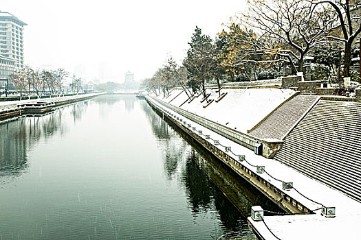 古城雪景