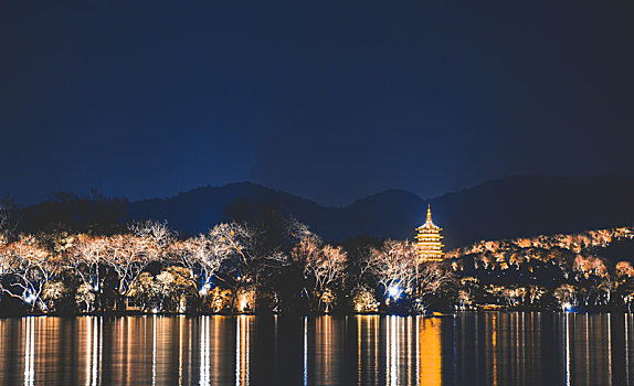 杭州西湖夜景