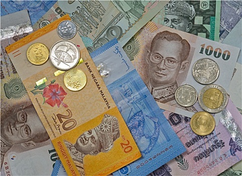 背景,马来西亚,泰国,货币