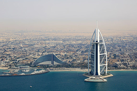 迪拜,帆船酒店,朱美拉海滩酒店,航拍