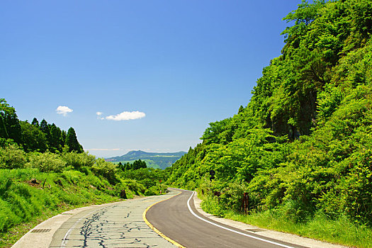 全景,线条,熊本,日本