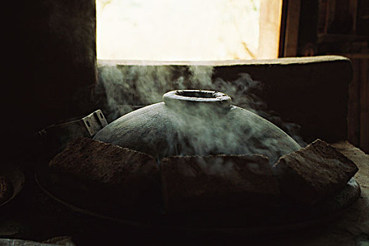 传统,烤炉,烟