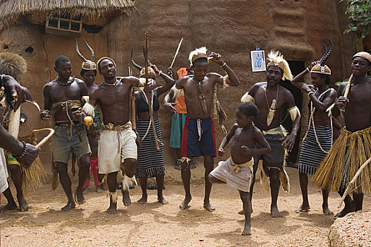 西非,多哥,山谷,世界遗产,传统,跳舞