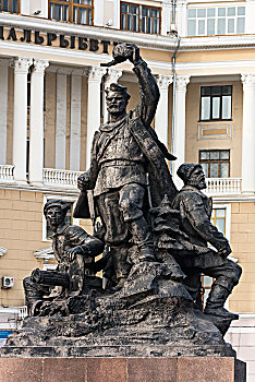 纪念建筑,中心,广场,符拉迪沃斯托克,俄罗斯