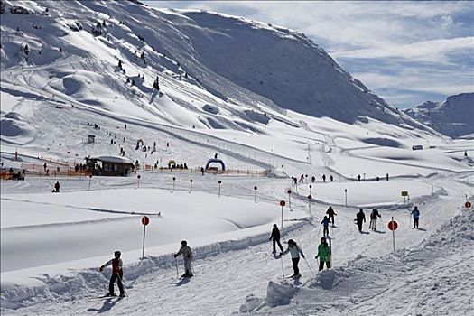 滑雪,区域,奥地利