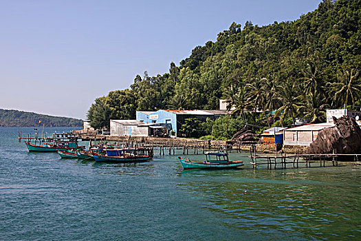 捕鱼,港口,岛屿,越南,亚洲