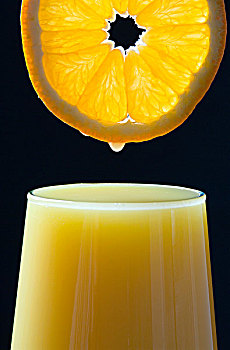 橙色,滴下,果汁,满杯,加拿大
