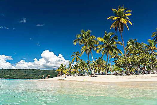 沙滩,岛屿,正面,萨玛纳,加勒比,多米尼加共和国,北美