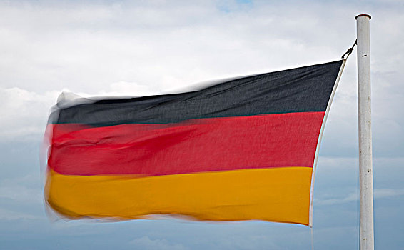 德国国旗,摆动,风,德国,欧洲