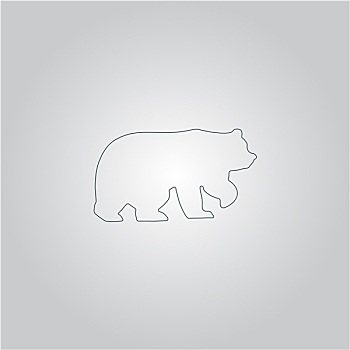 熊,象征,矢量,插画