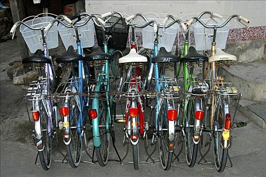 自行车,停放,下龙,城市,越南